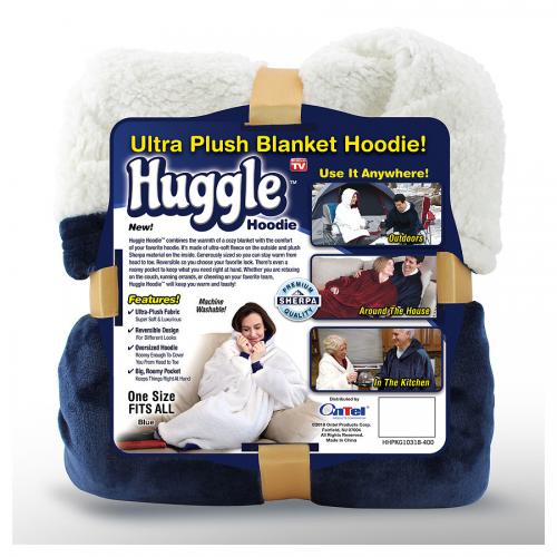 Плед с капюшоном Huggle ultra plush blanket hoodie