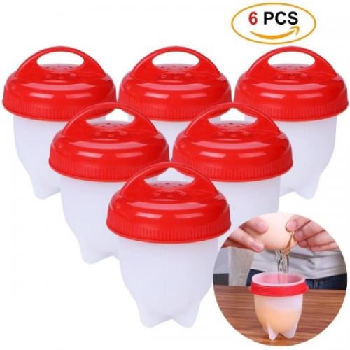 Silicone Egg Boil силиконовые формы для варки яиц без скорлупы, 6 шт