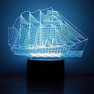3D LED Светильник Корабль