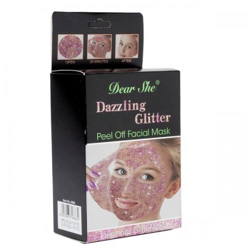 Маска для лица Dear She Peel Off Facial Mask Glitter розовое золото 10 шт