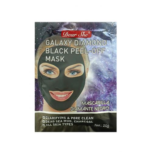 Маска-пилинг для лица Dear She Galaxy Diamond Black Peel-Off Mask 10 шт 